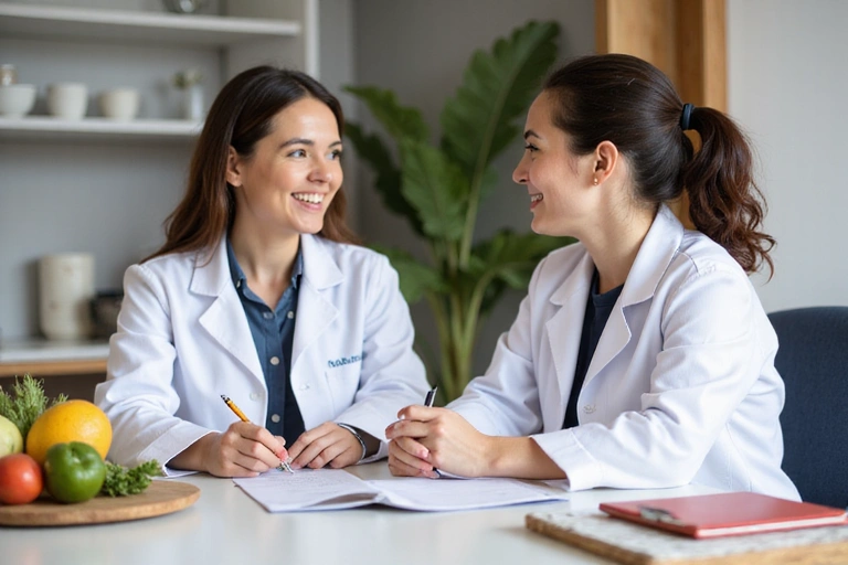 Nutritionist conducting a personalized one-on-one consultation with a client